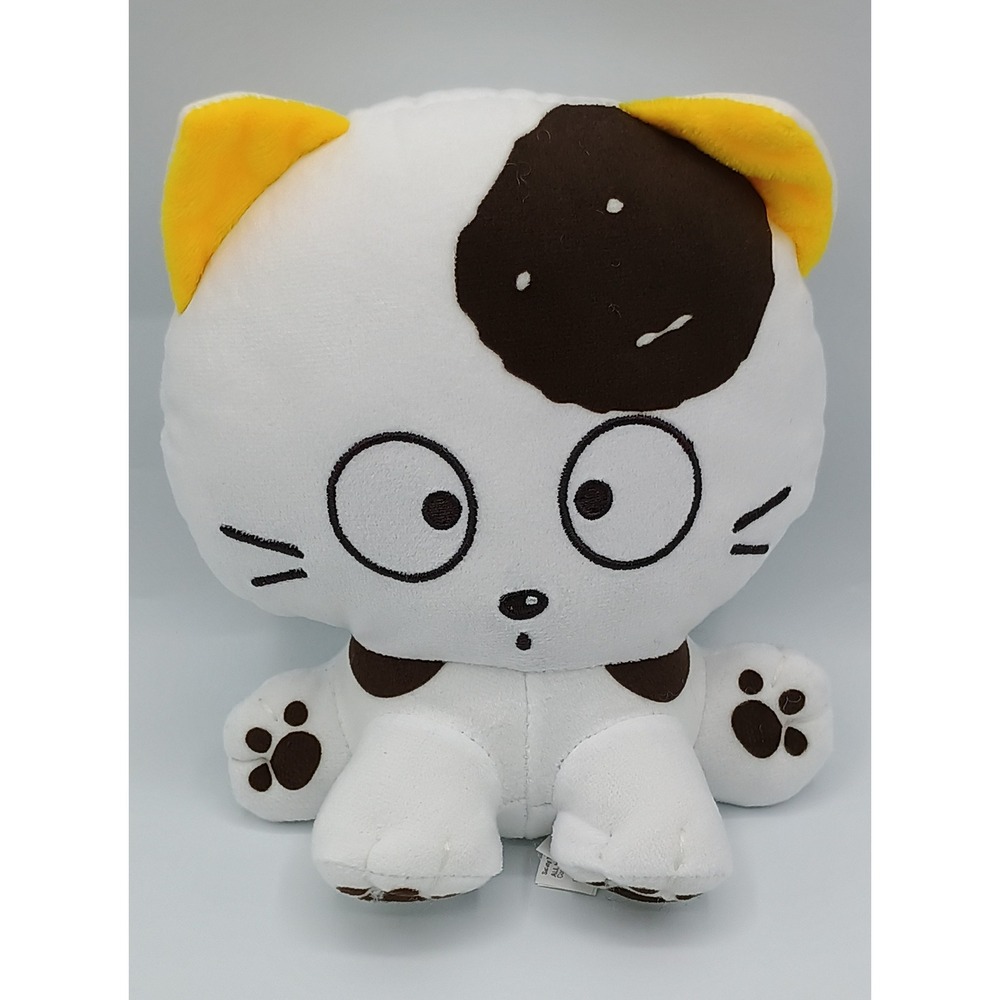 6" Tama and Friends Crunchy Roll Sony Toy Factory Black White Plush Cat B3